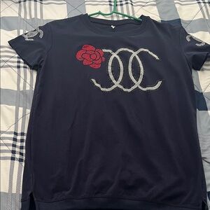 Stylish Navy Tee. Fit for size S and M